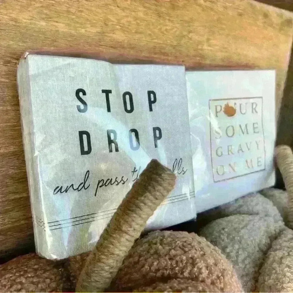 NEW 40 Count 3 ply beverage napkins - Stop, Drop And Pass The Rolls - Picture 2 of 6